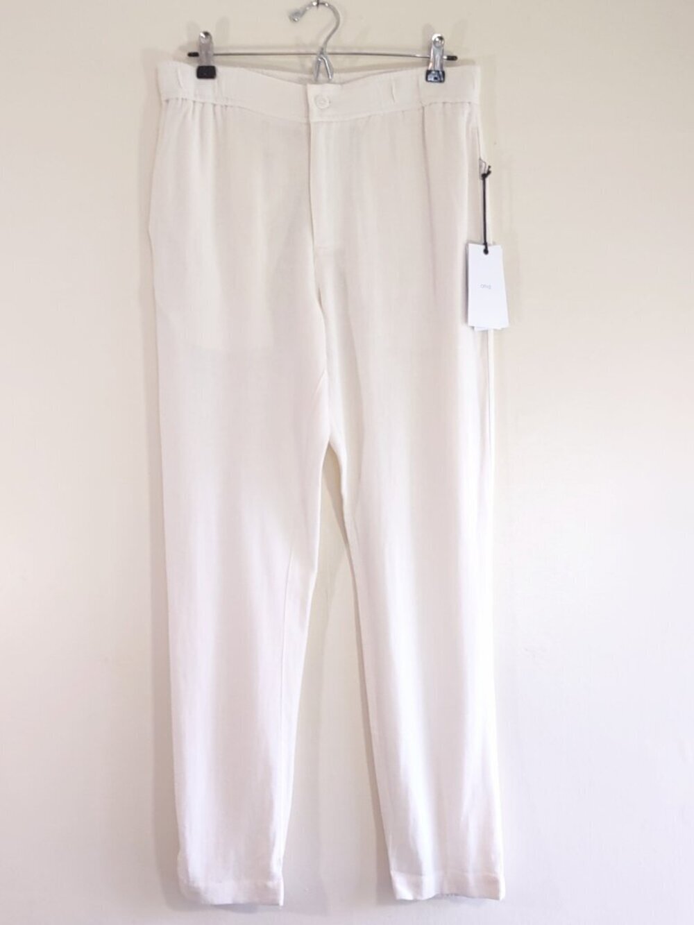 ONIA Linen Pants Size Medium Oat Cream Color  Minimalist Quiet Luxury Capsule